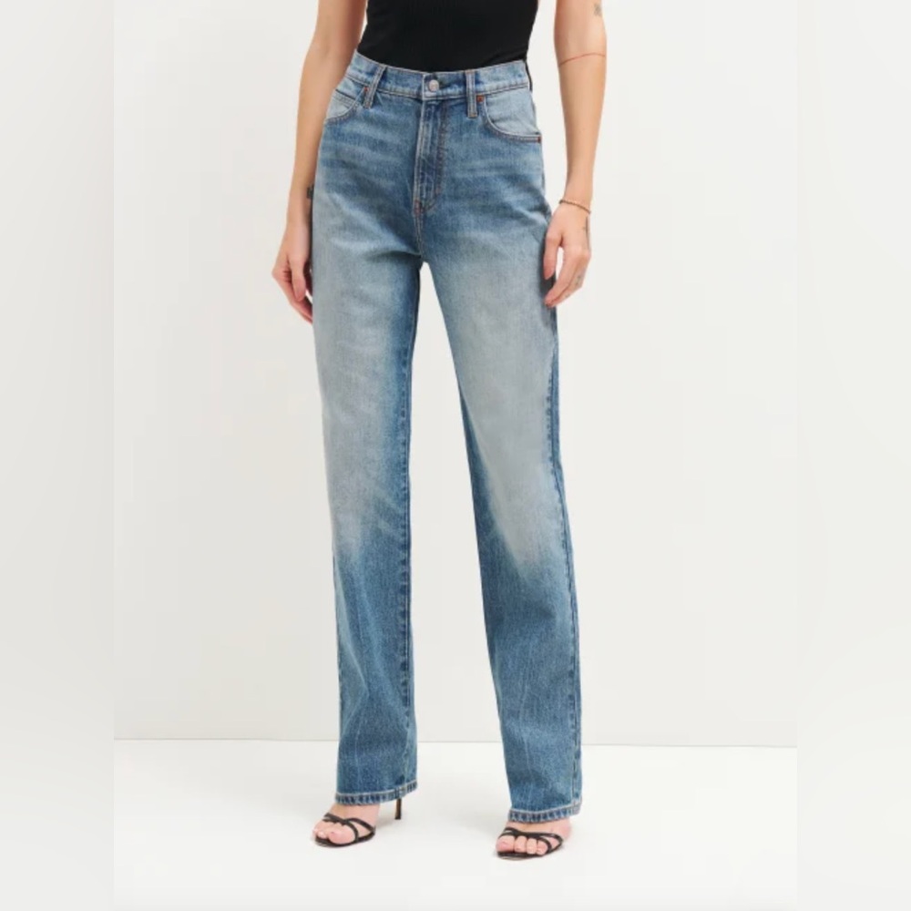 Reformation Elan Ultra High Rise Straight Leg Jeans